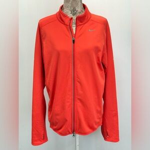 NIKE DRI-FIT Element Red/orange full zip jacket size M.
